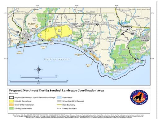 Proposed Northwest Florida Sentinel Landscape Coordination Area