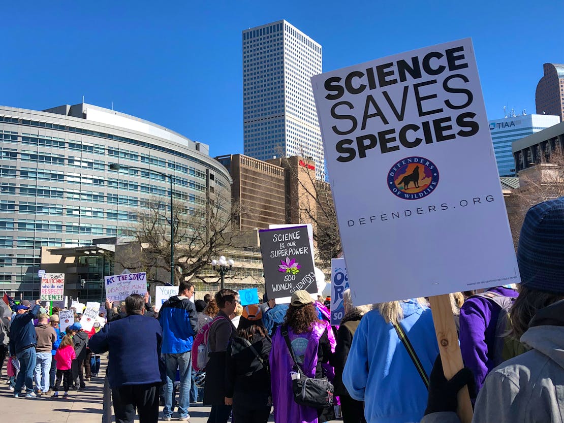 Denver March for Science Activists Rally