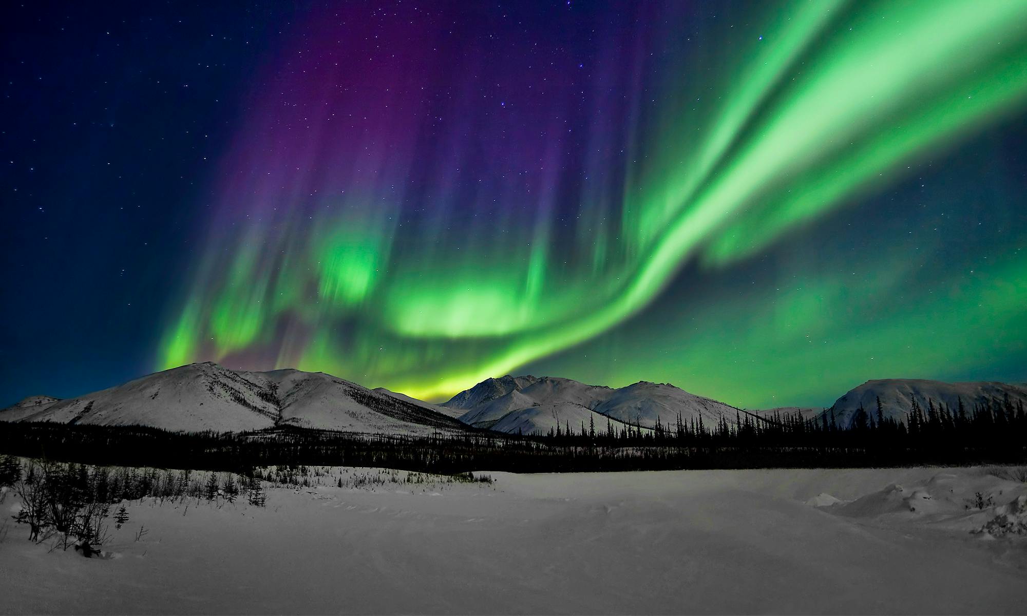 Northern Lights Over Brooks Range Alaska