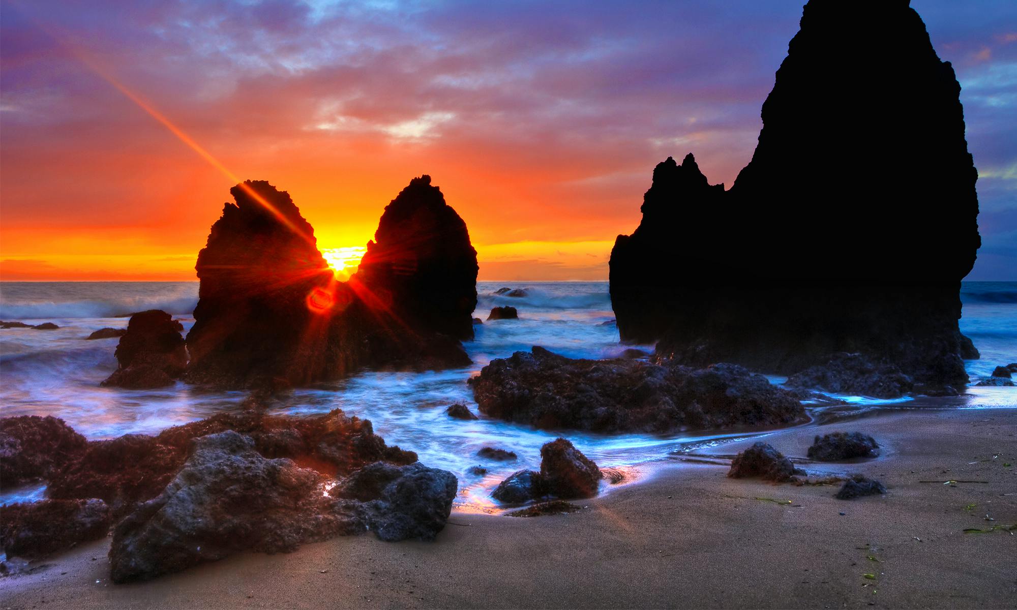 Sunset over Rodeo Beach CA