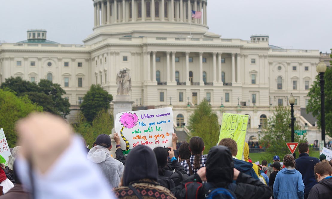 March in front of the Capitol