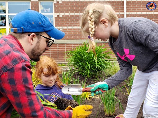 First Graders Tackle Raingardens