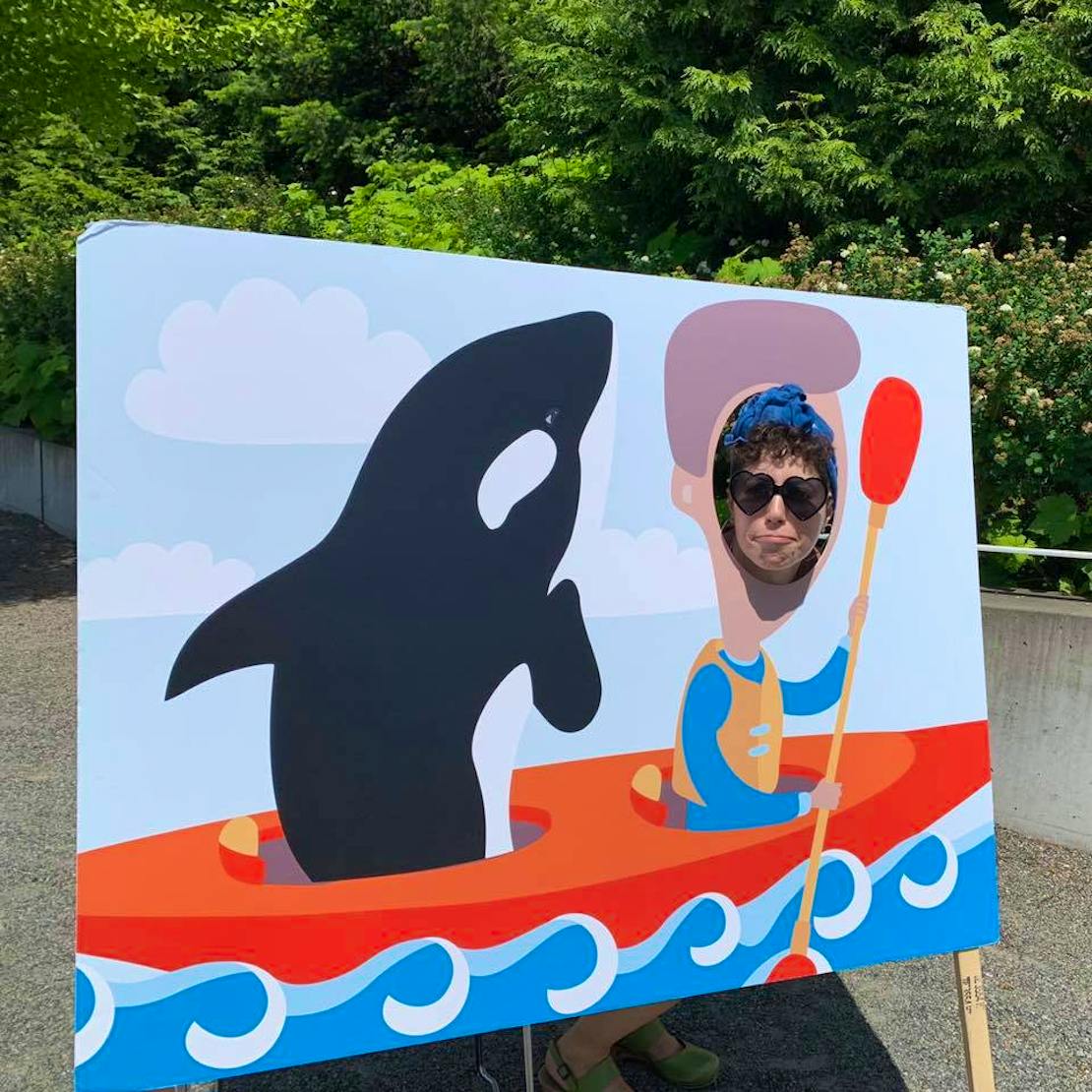 Vanessa with cutout orca