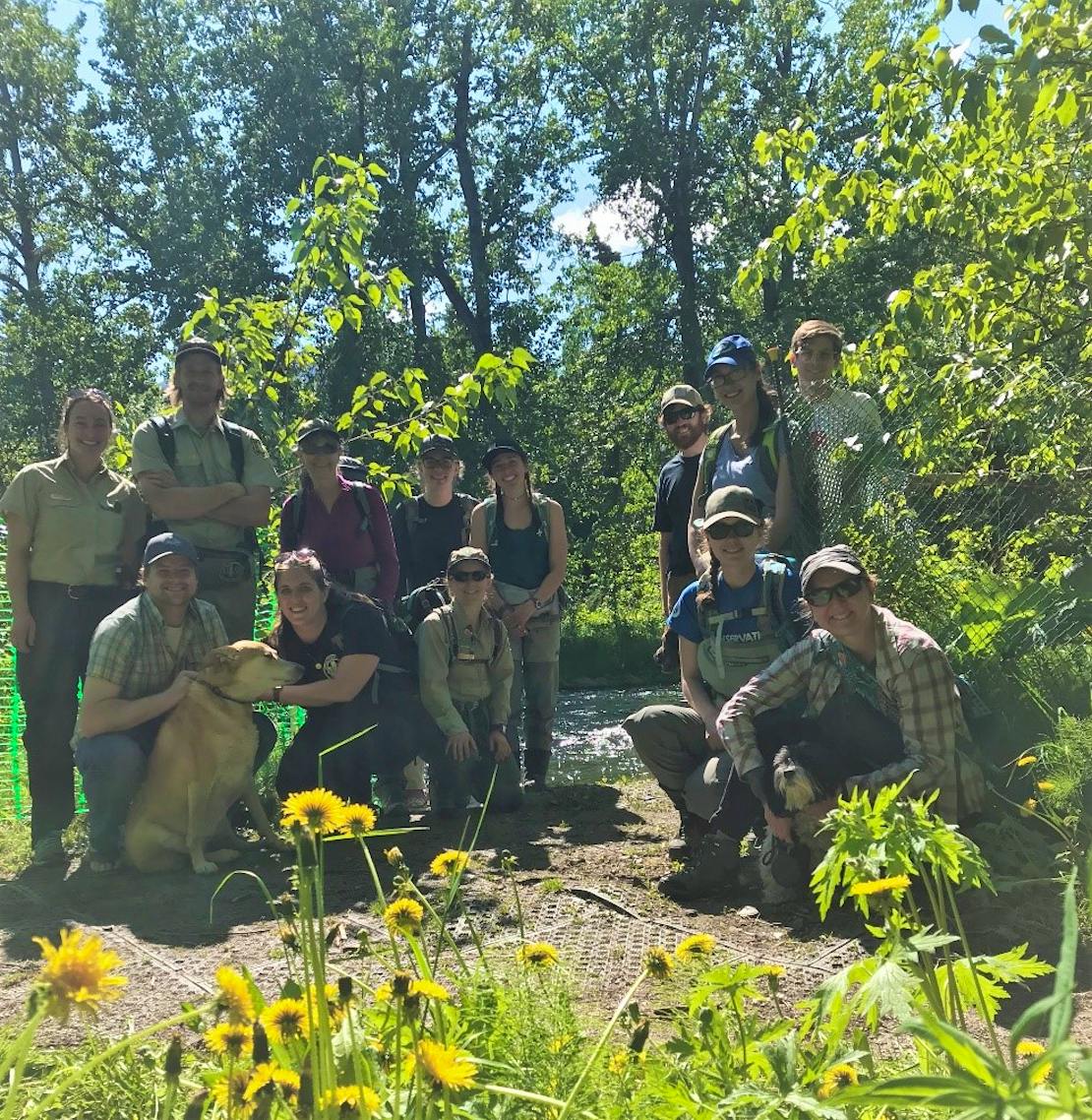 Russian river volunteers