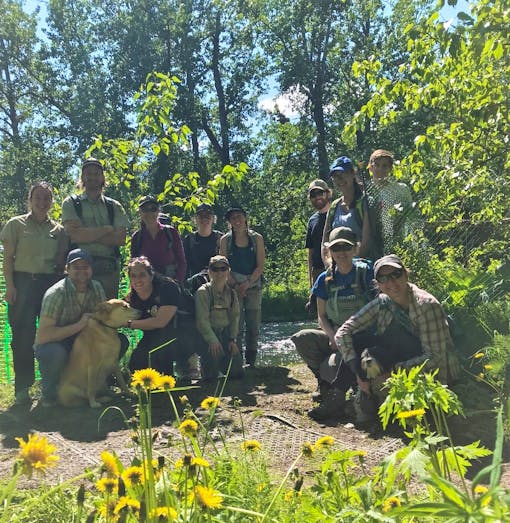 Russian river volunteers