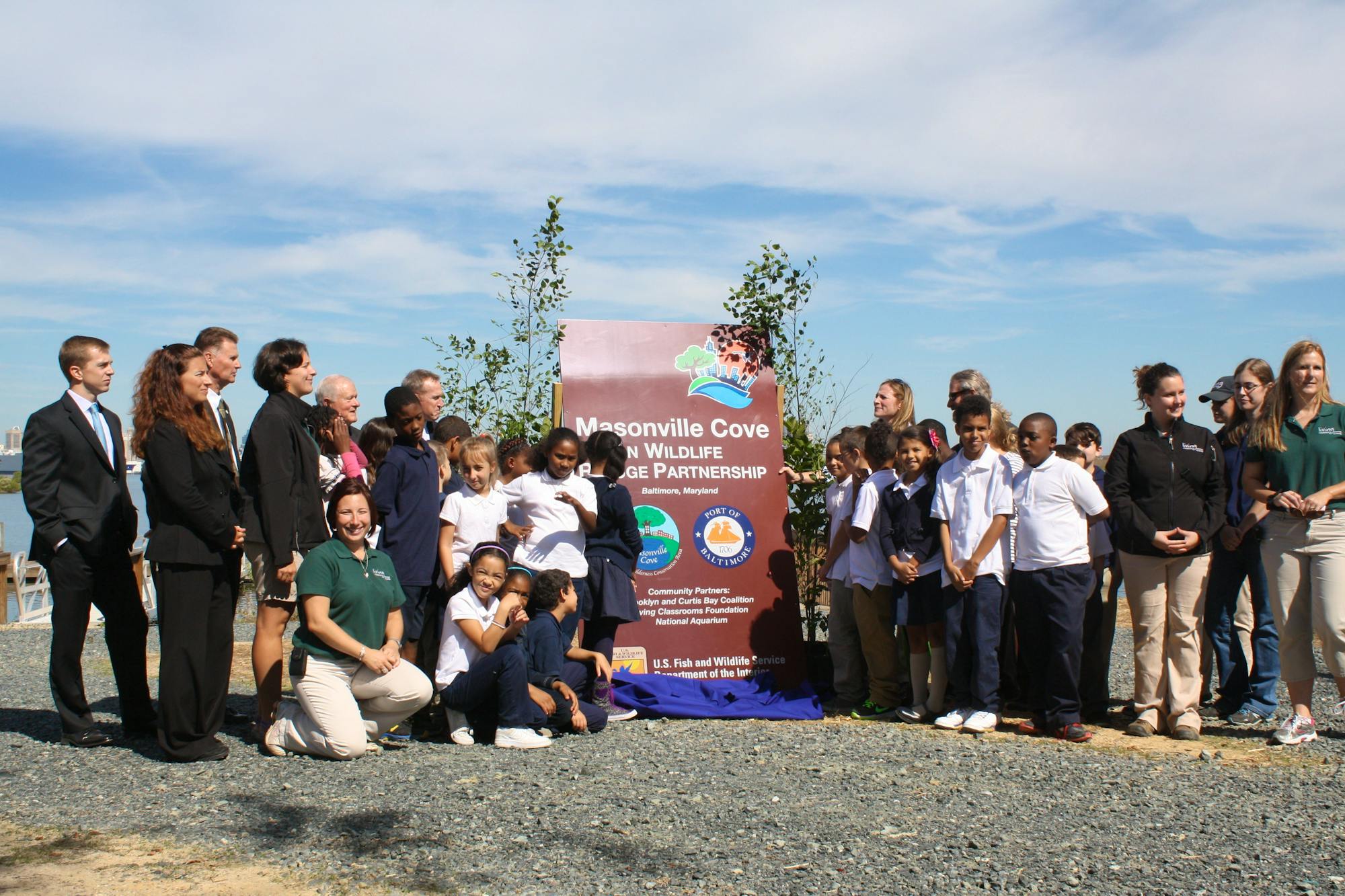 Masonville Cove Urban Wildlife Refuge Partnership sign 