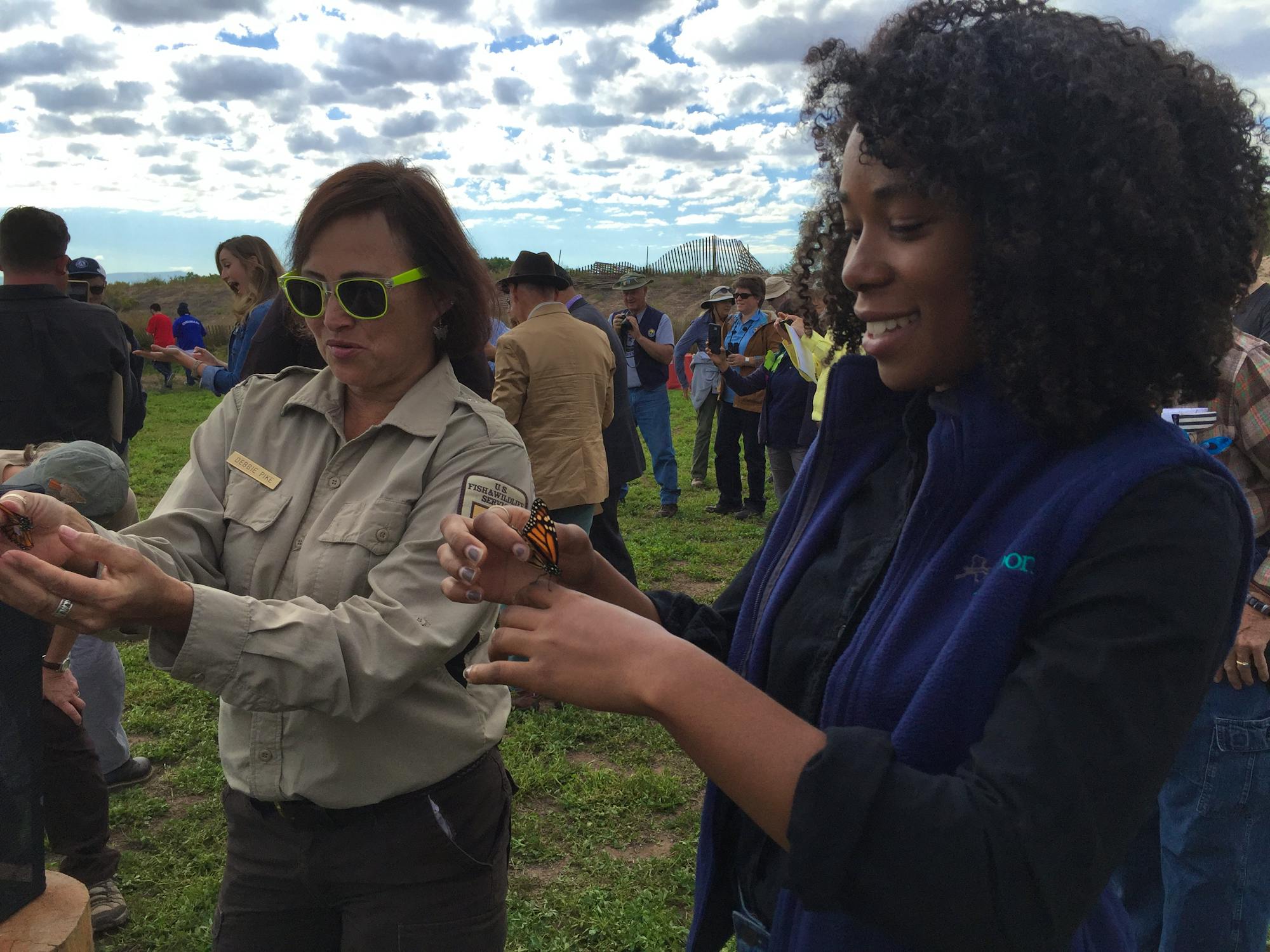 Valle de Oro NWR Refuge employee and butterfly project