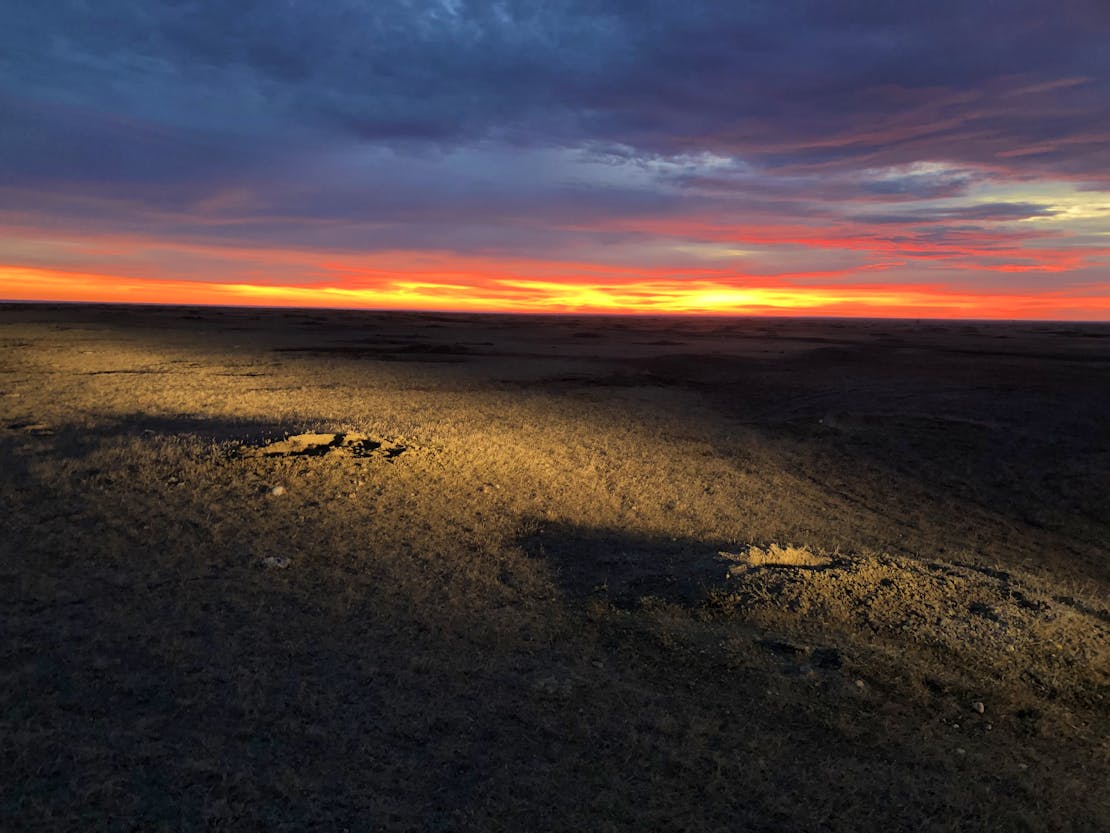 Sunrise over fort belknap 