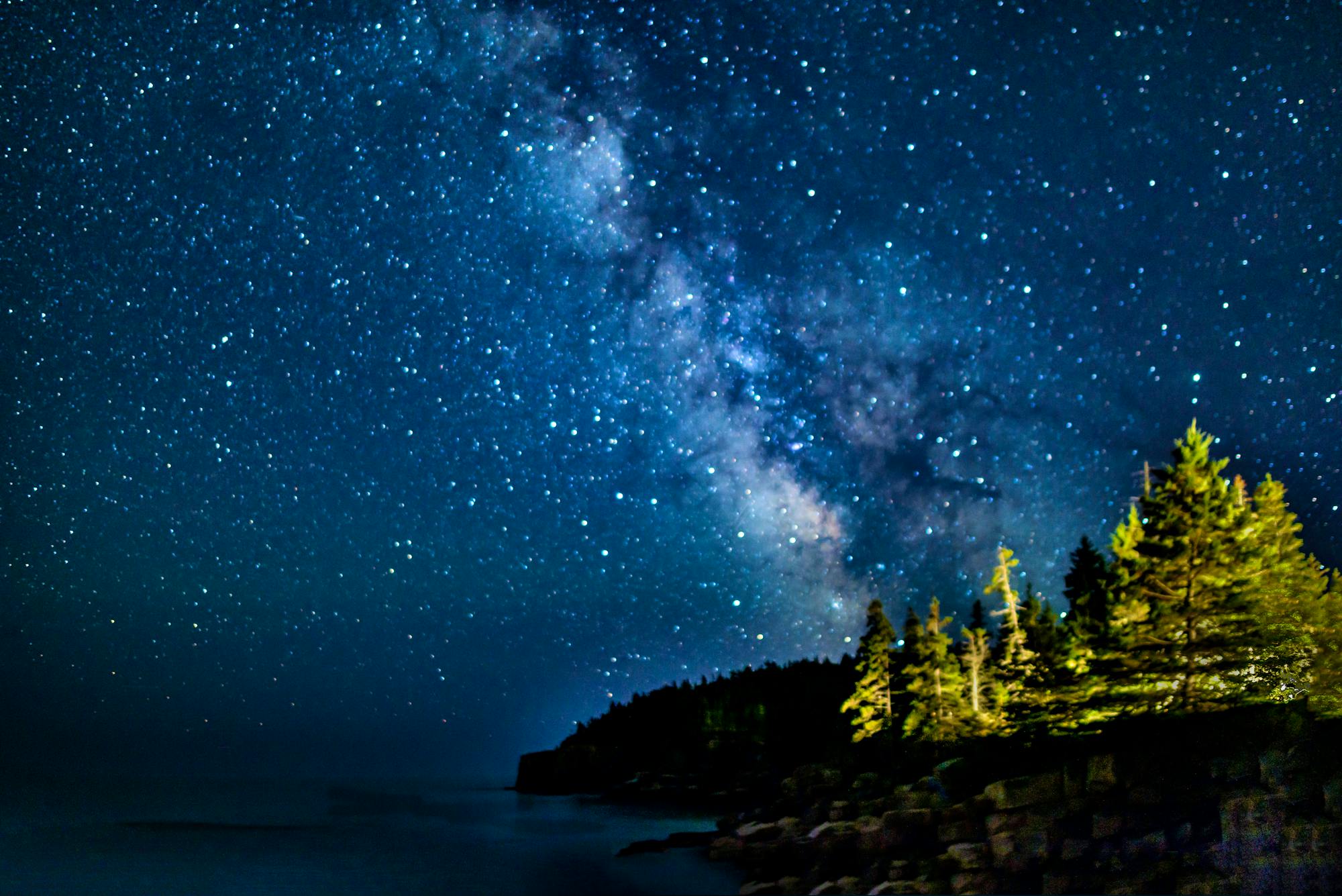 Milky way at Otter Point Acadia National Park, Maine