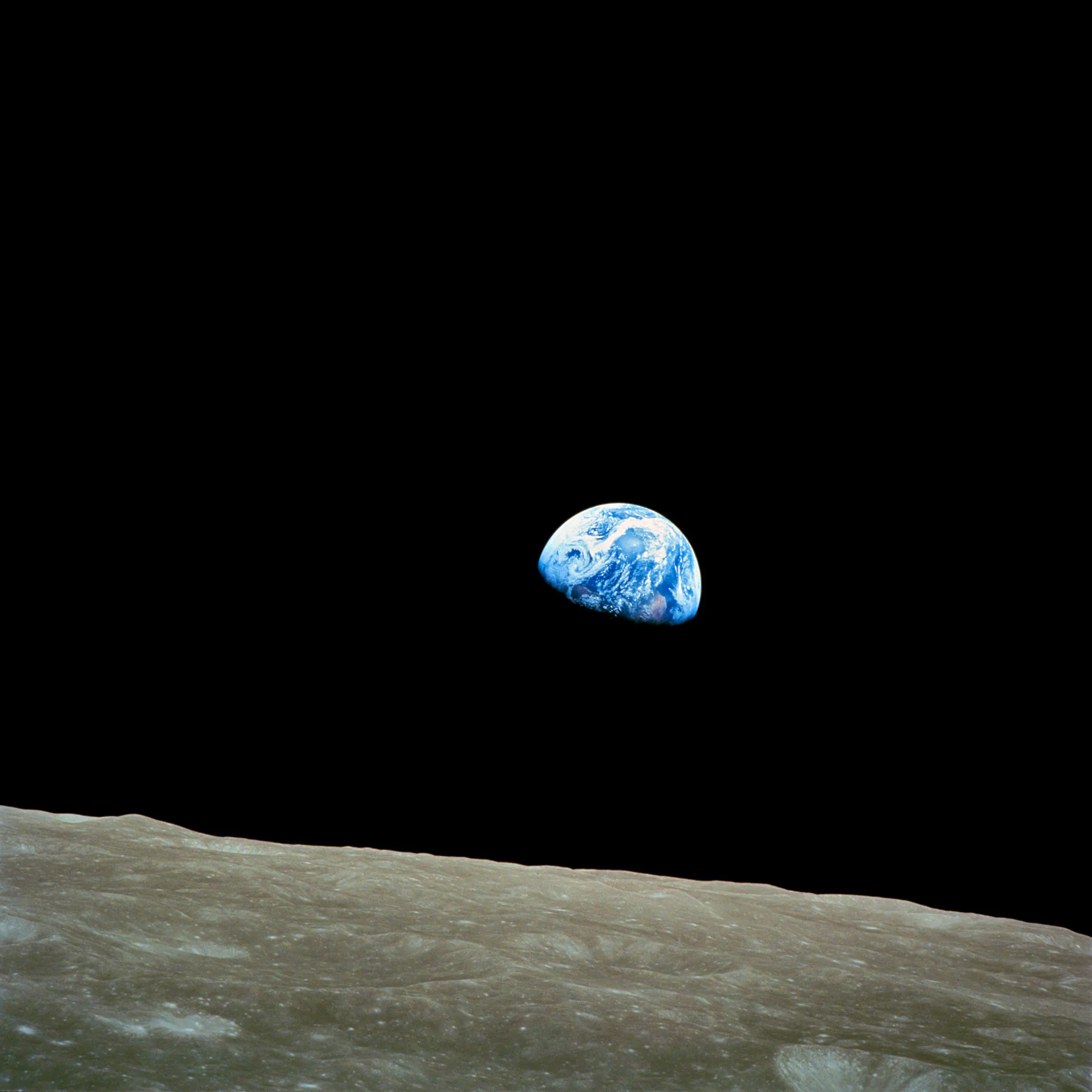 "Earthrise" taken by the crew of Apollo8 