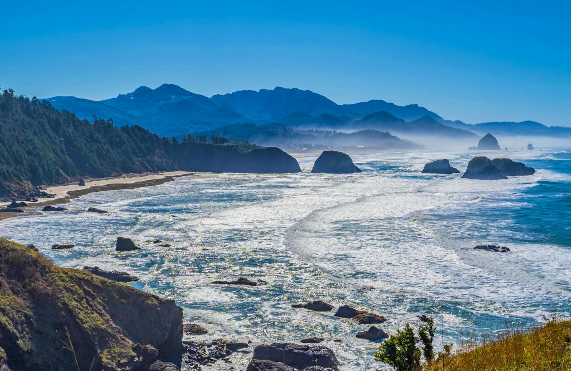 Oregon coast close to the mouth of the Columbia