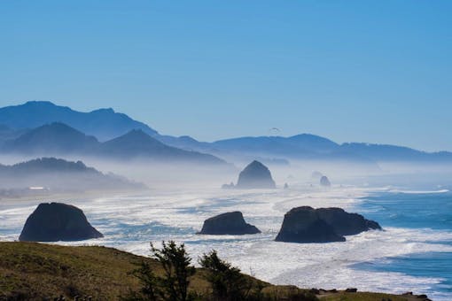 Oregon coastline close to the mouth of the Columbia