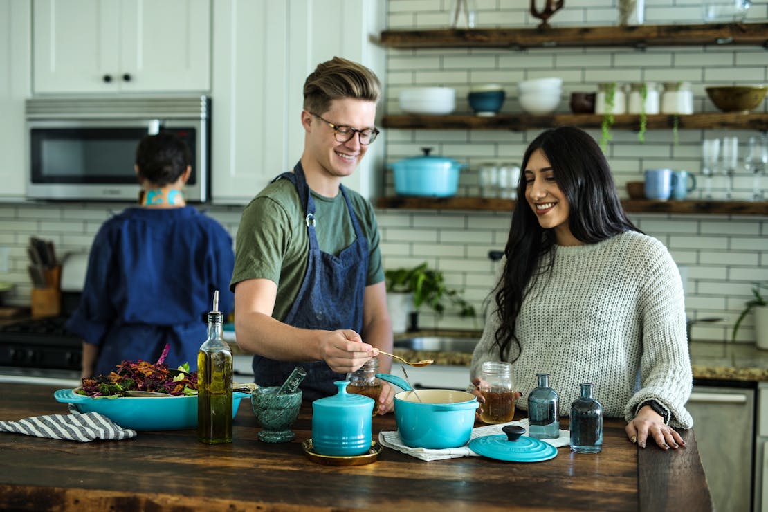 People cooking in a kitchen