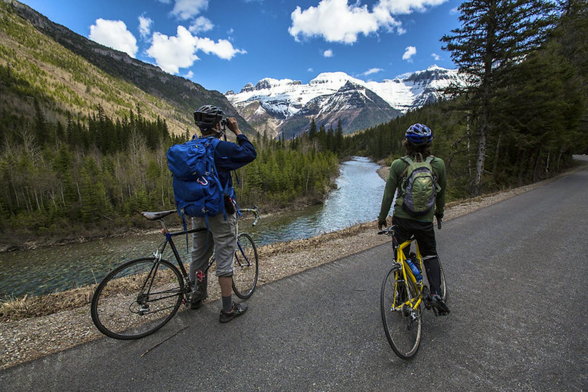 Bikers Enjoying the Views Glacier NP