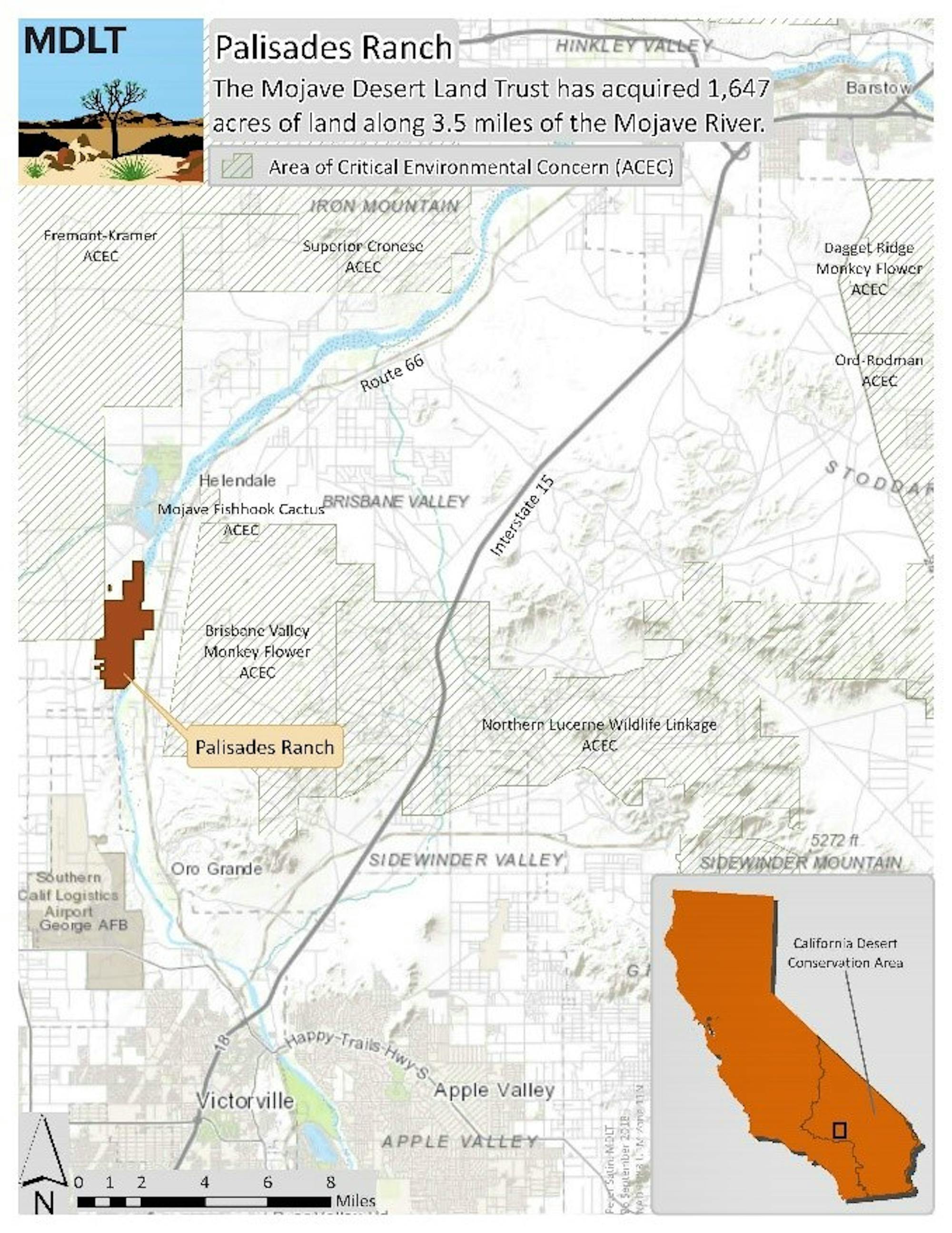 Palisades ranch map