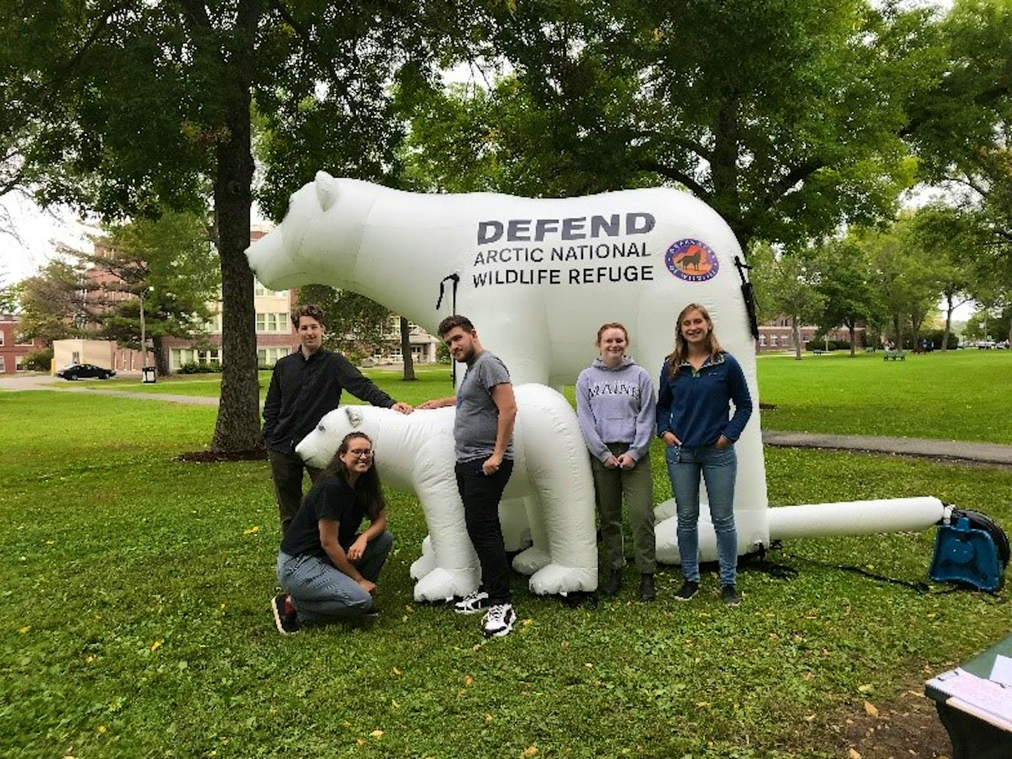 UofME Students with inflatables