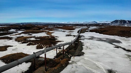 Oil pipeline in Arctic