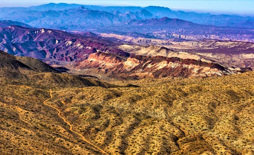 Black mountains in the western mojave desert