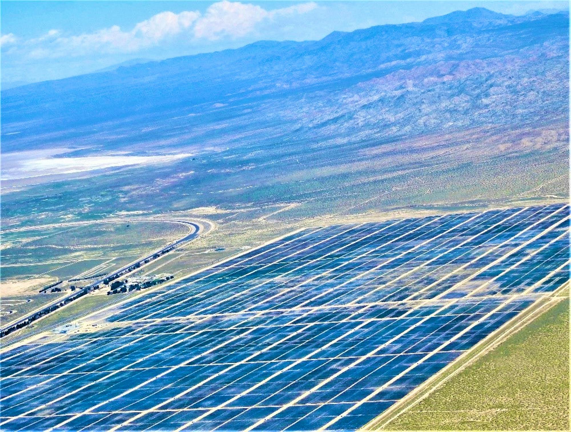 Solar farm from the air