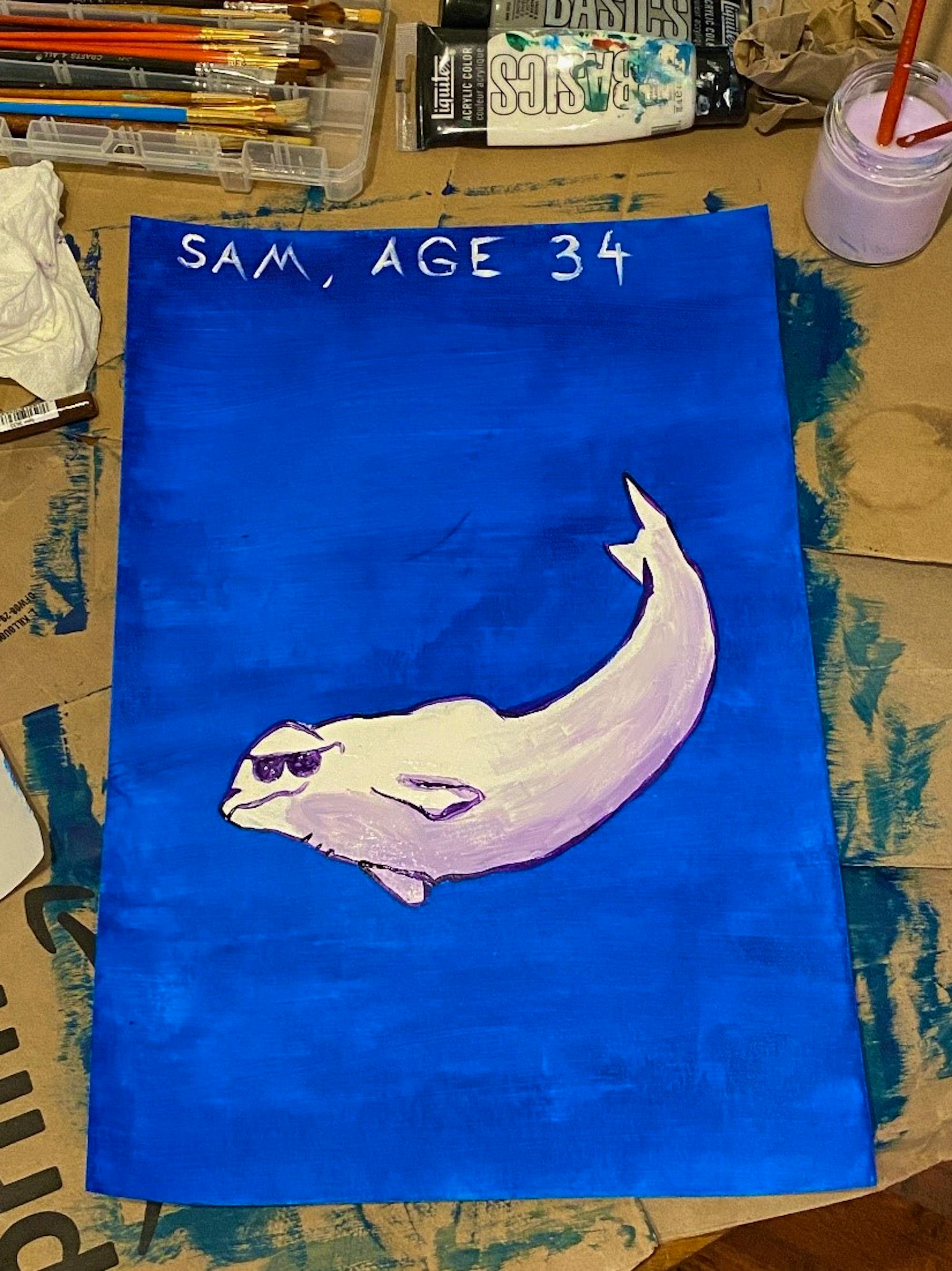 Sam's belugas painting