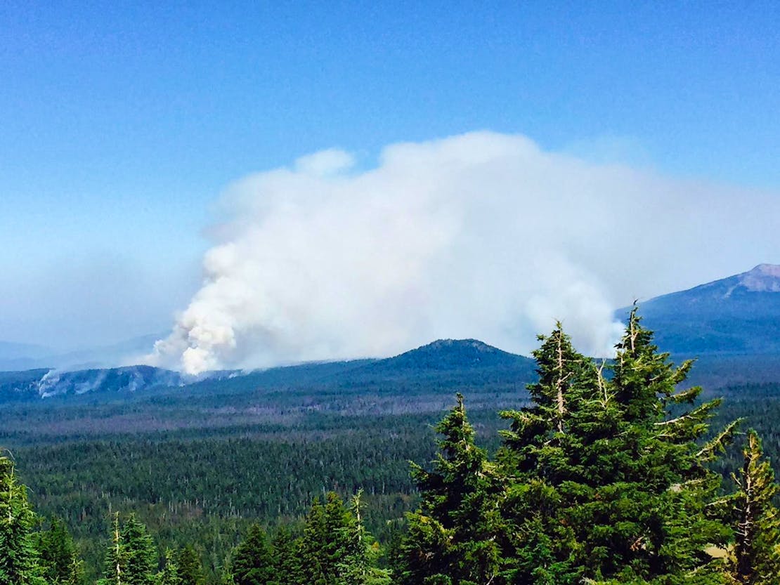The National Creek Fire in the northwest corner of Crater Lake National Park near Rogue River-Siskiyou National Forest in Oregon began on Aug. 1, 2015 and has consumed an estimated 15,458 acres.
