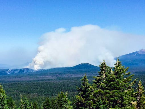 The National Creek Fire in the northwest corner of Crater Lake National Park near Rogue River-Siskiyou National Forest in Oregon began on Aug. 1, 2015 and has consumed an estimated 15,458 acres. 