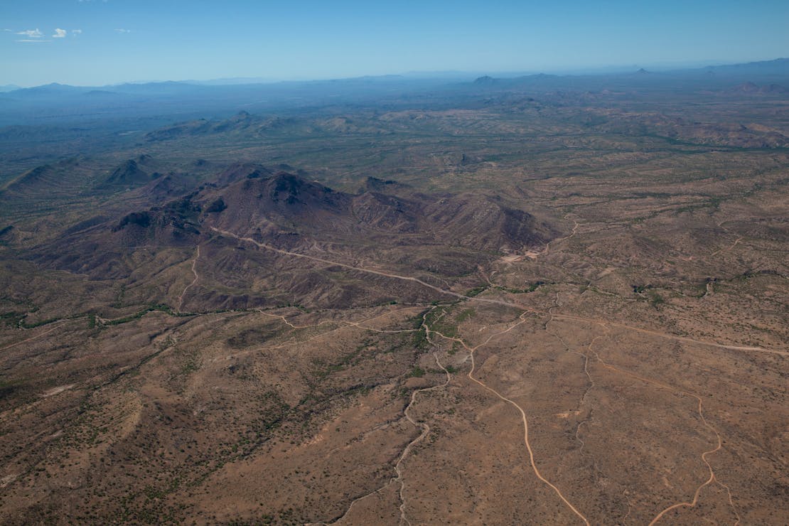 Border wall through Buenos Aires National Wildlife Refuge