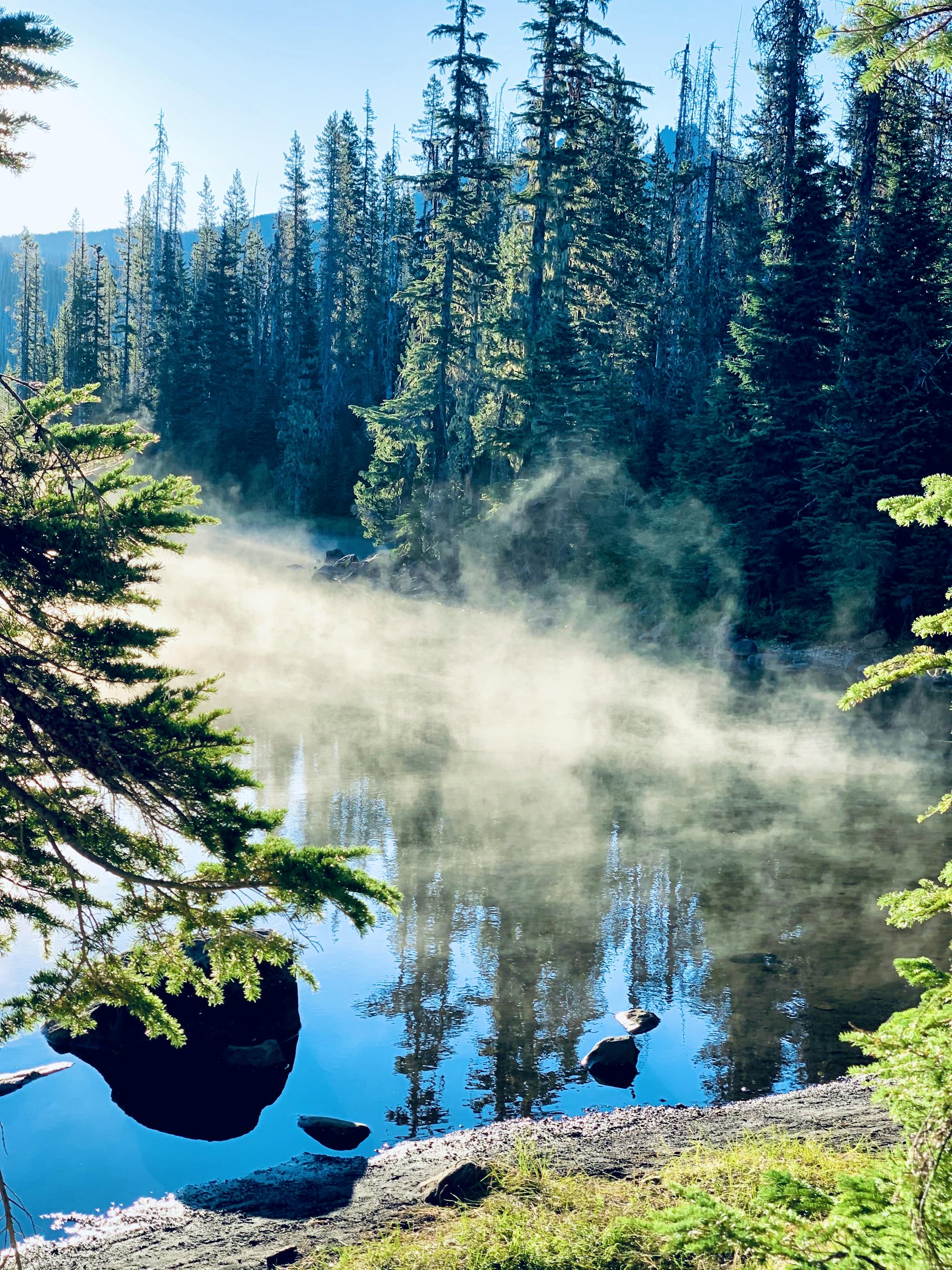 Mist Over Duffy Lake - Oregon 