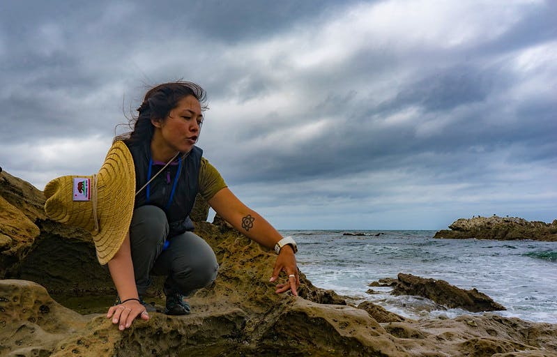 Cristina in tidepools directing education