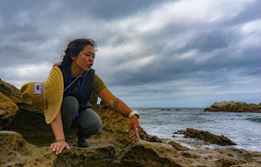 Cristina in tidepools directing education