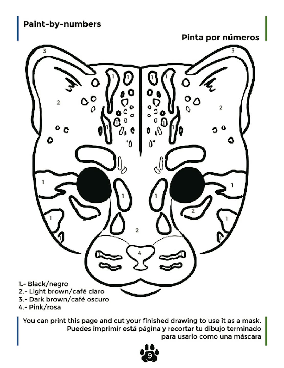 Bordercats booklet page 12 paint by numbers mask