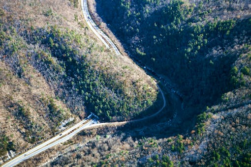 Aerial view of I-40.