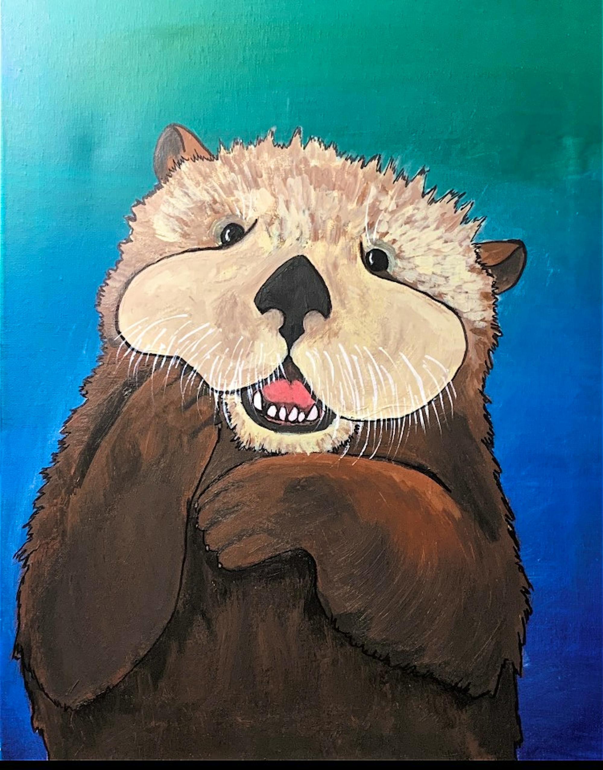 Painted sea otter