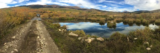 Roads through beaver complexes are prone to flooding, like on this ranch in South Park, but these problems can often be solved with flow devices.   