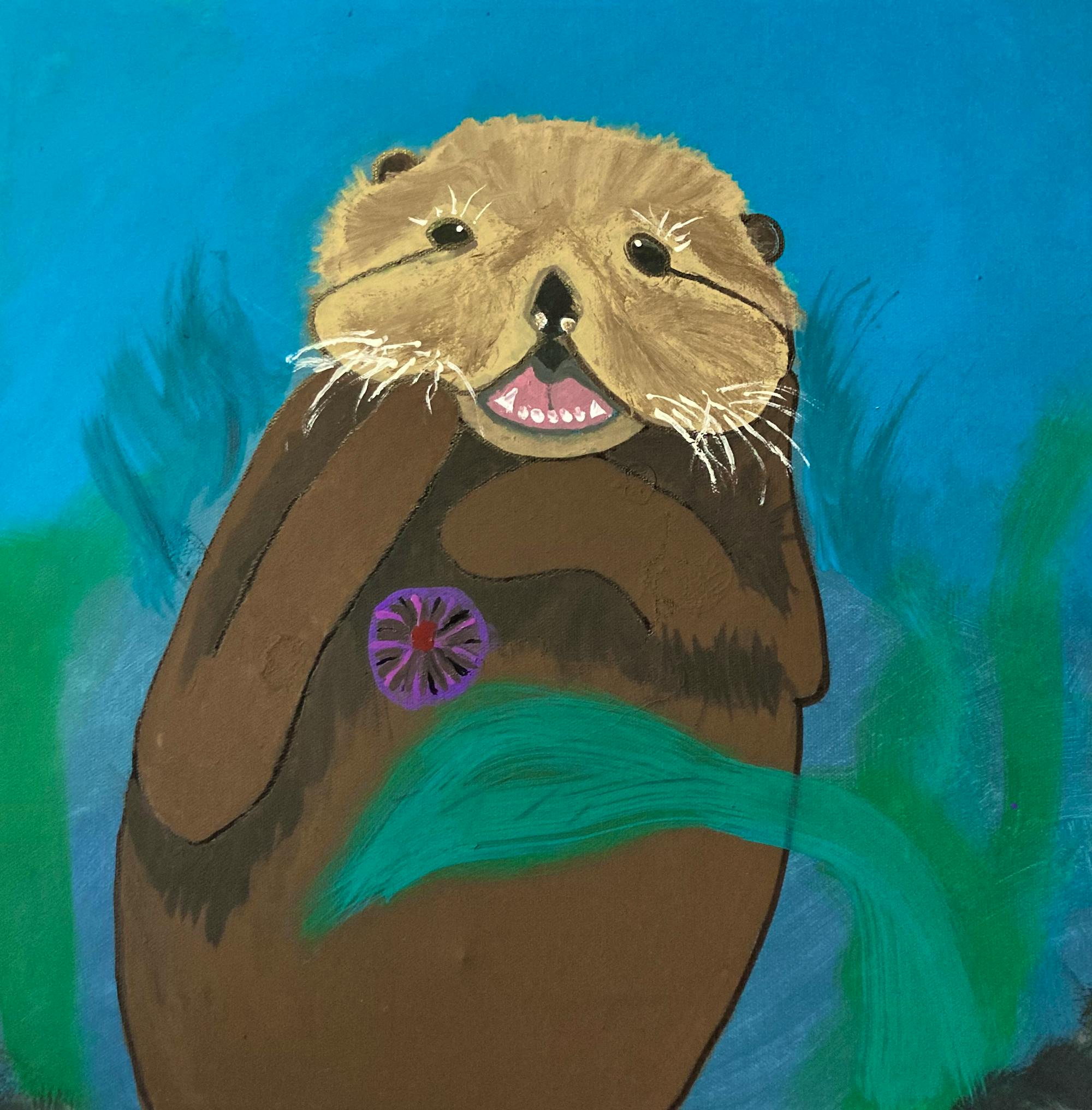 Painted sea otter