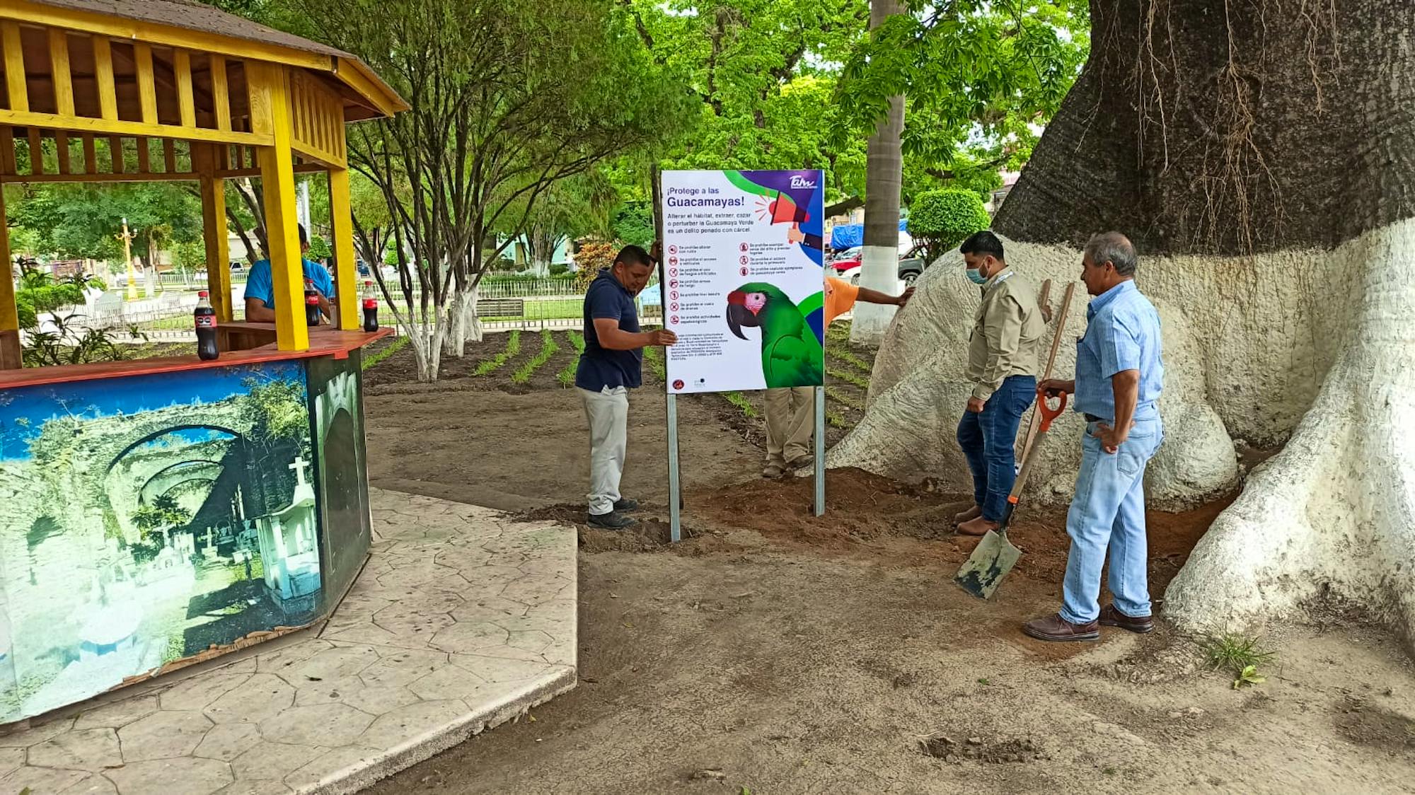 Bioreserve tourism signage for endangered parrots