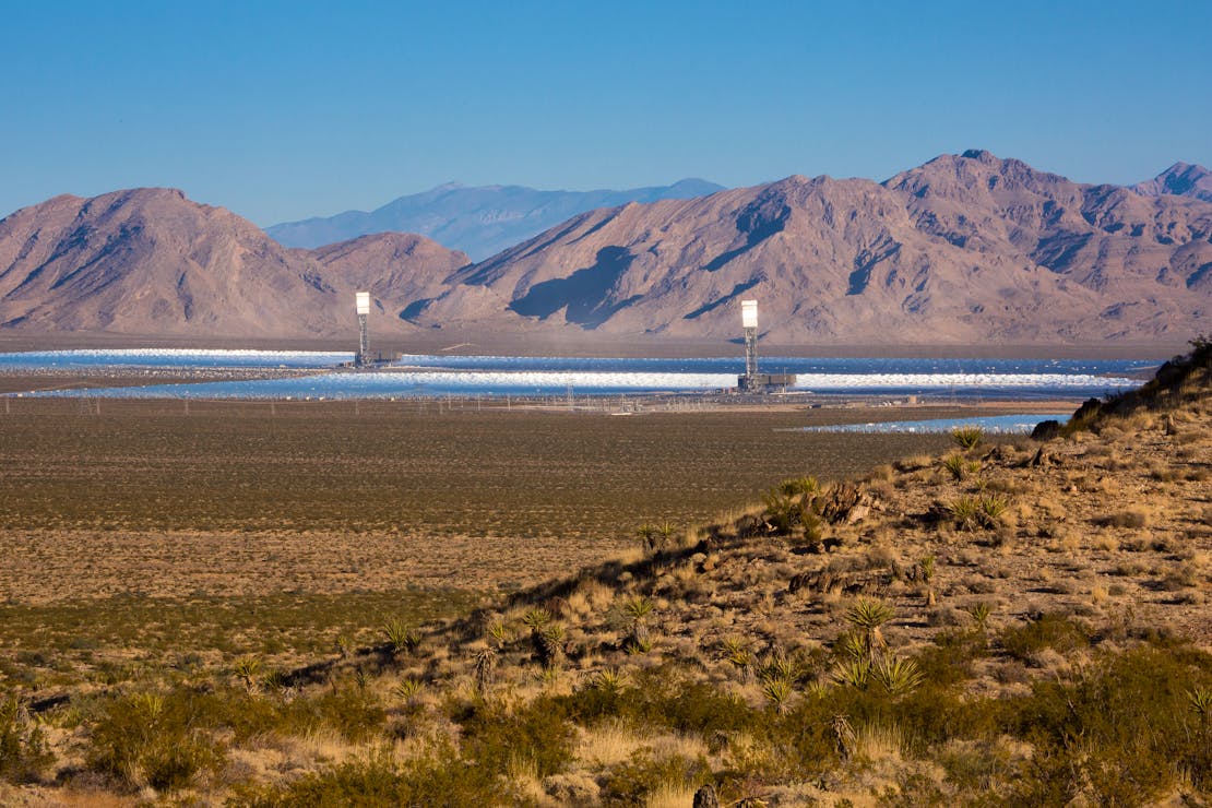 Solar energy development in the Ivanpah Valley, California 