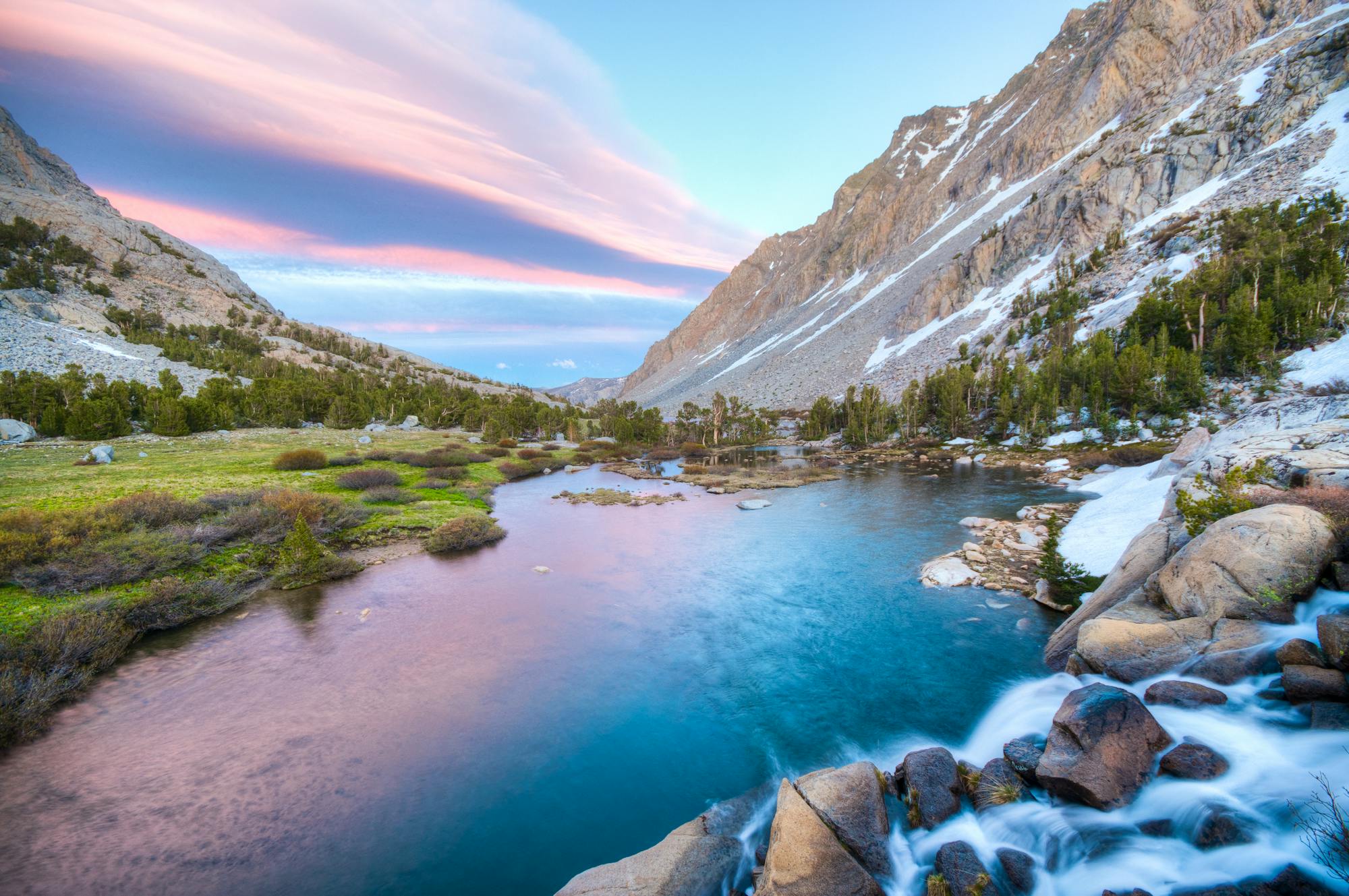 Piute Pass sunset, Inyo National Forest, California