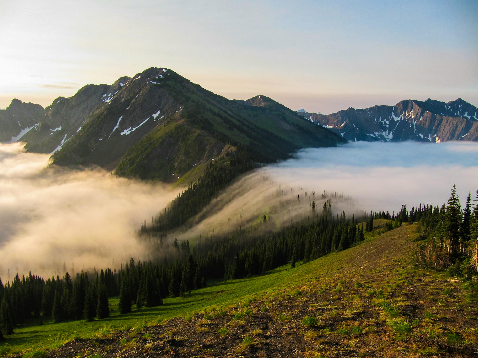 Fog Flowing Over Devils Pass - Pasayten Wilderness