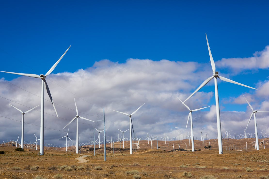 Tehachapi mountains wind development.