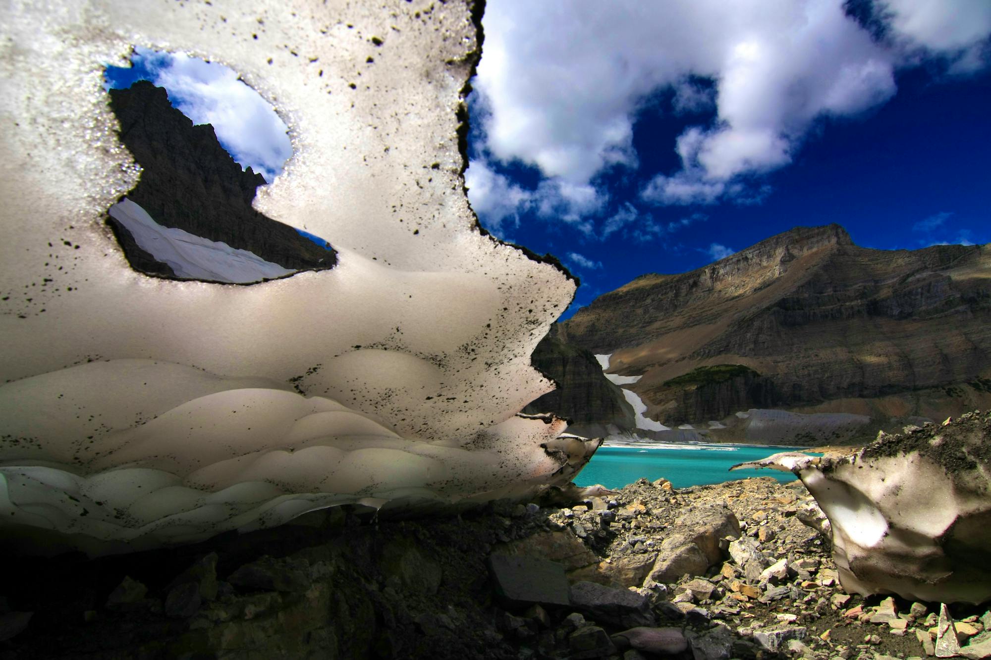 Ice Hole - Grinnenell Glacier - Glacier National Park - Montana