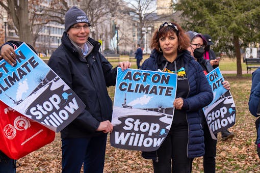 Bart and Dalia with Signs - Willow Rally - DC