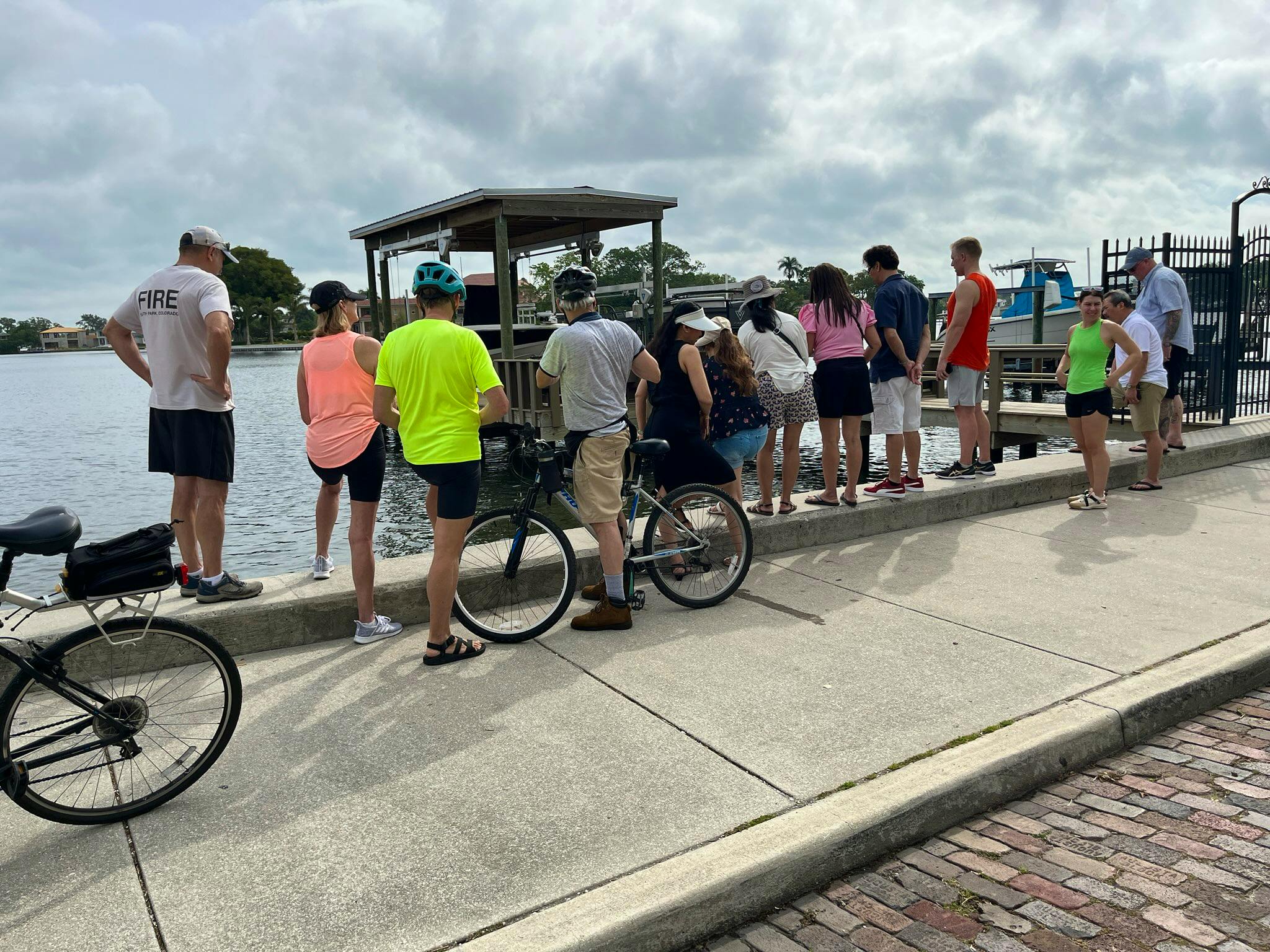 Group of people feeding manatees_Florida_Elizabeth Fleming