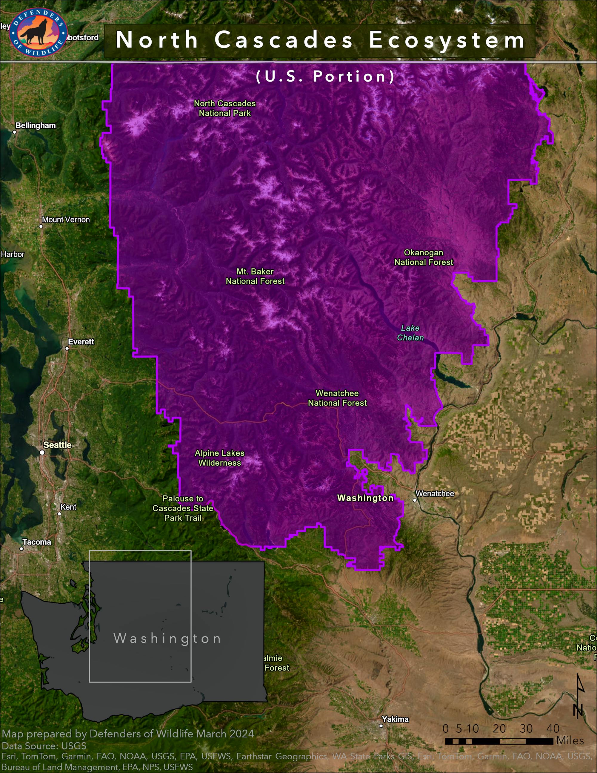 North Cascades Location Aerial Imagery - Map - DOW