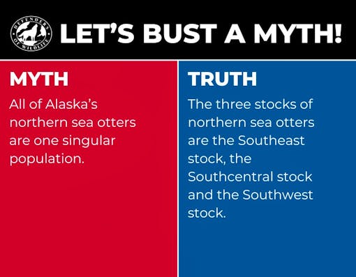 A graphic with "Let's Bust a Myth" heading, a red box with "myth" opposing a blue box with "truth".