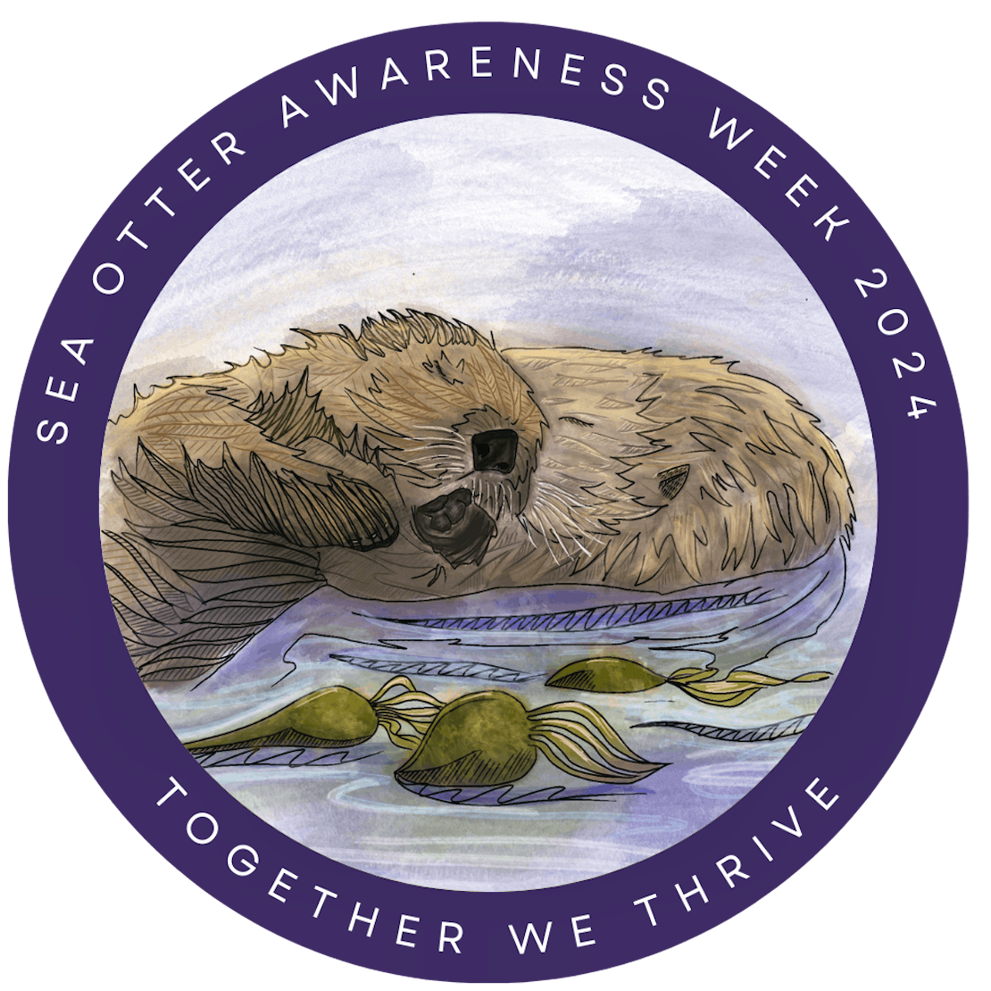 Sea Otter Awareness Week 2024 Logo Together We Thrive