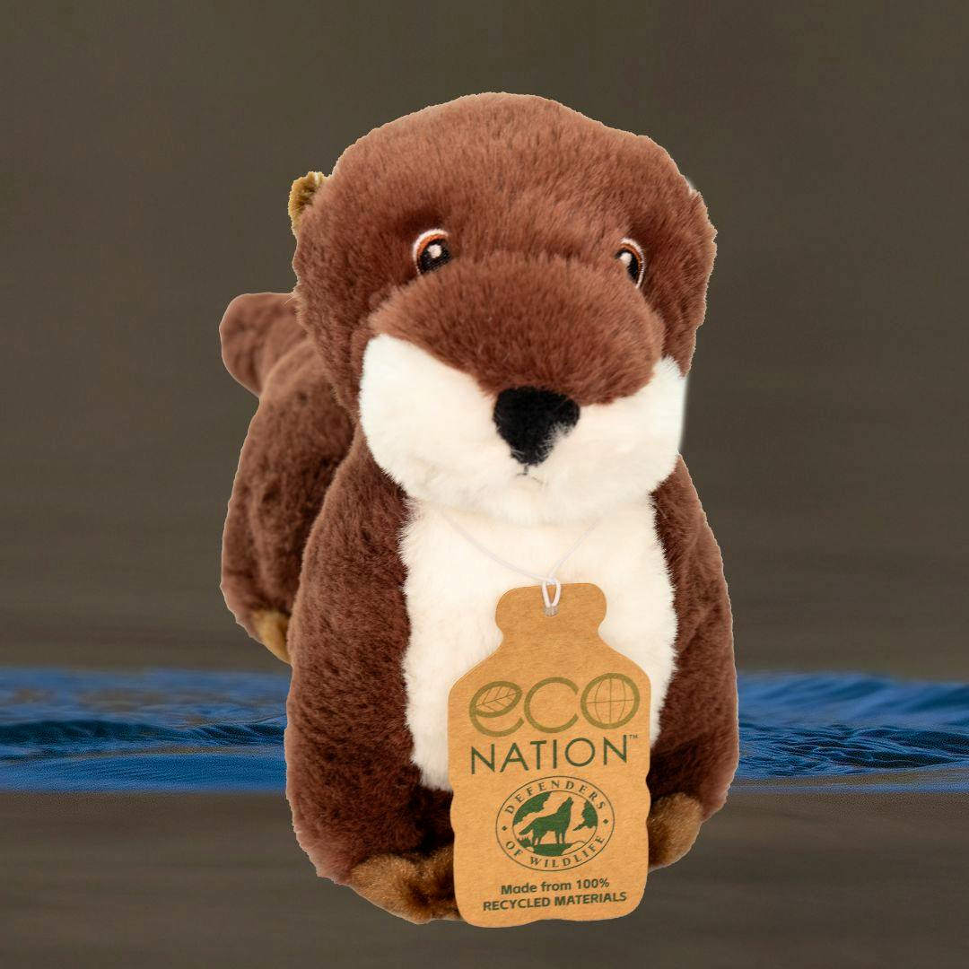 river otter plushie - with tag - with background