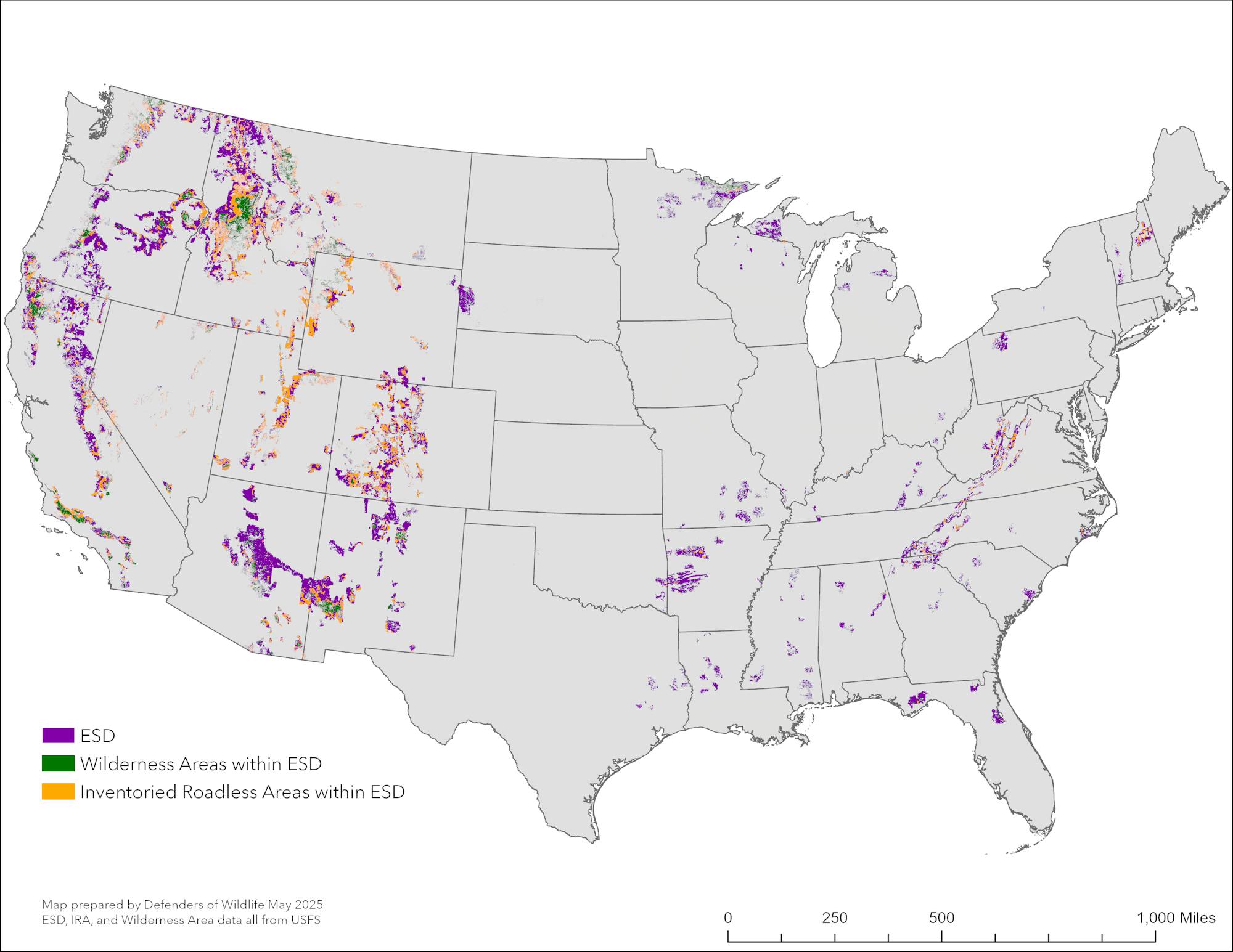  Wilderness and Inventoried Roadless Areas within the Emergency Situation Declaration Area.