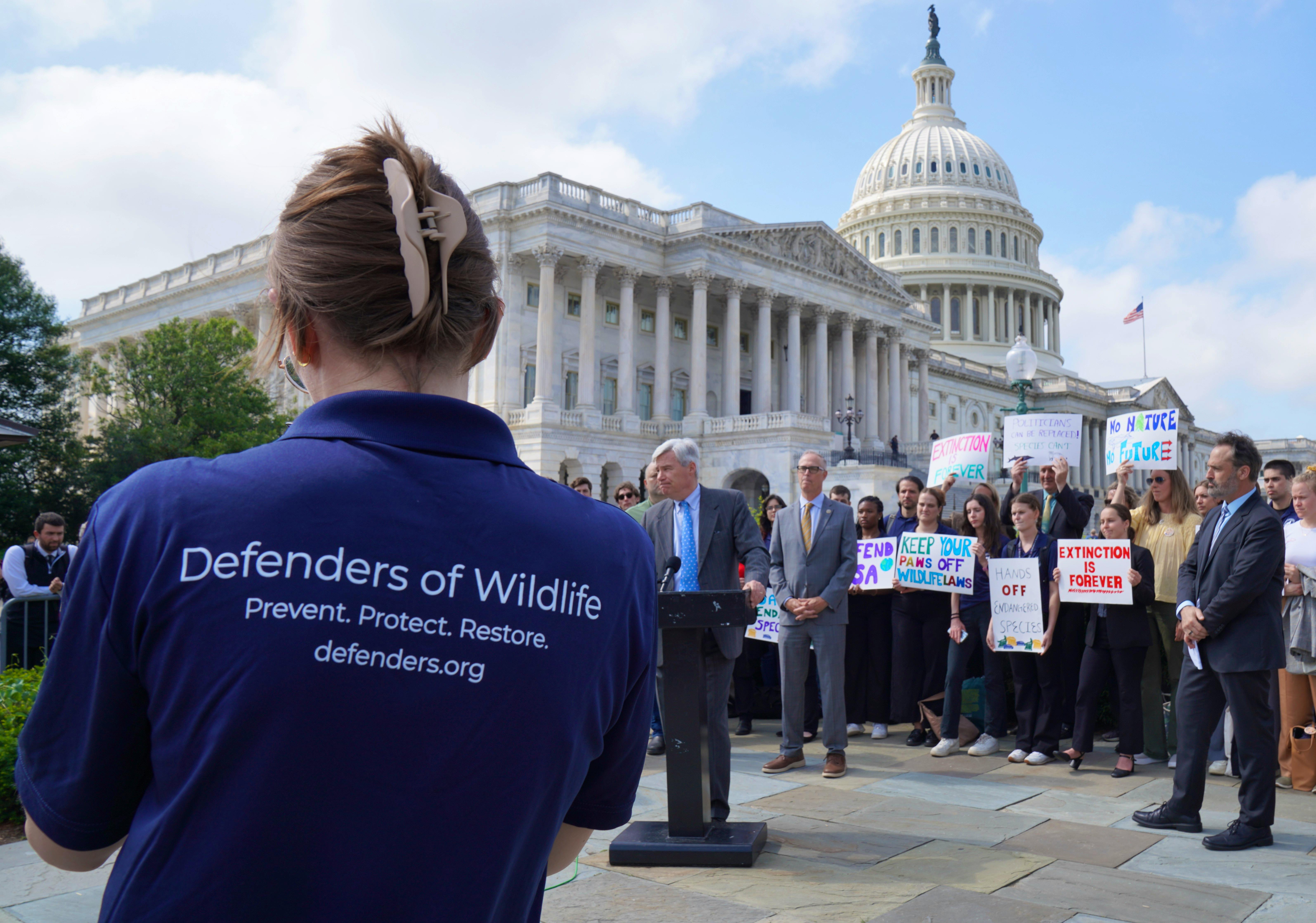 Defenders of Wildlife at Capitol Hill with elected representatives