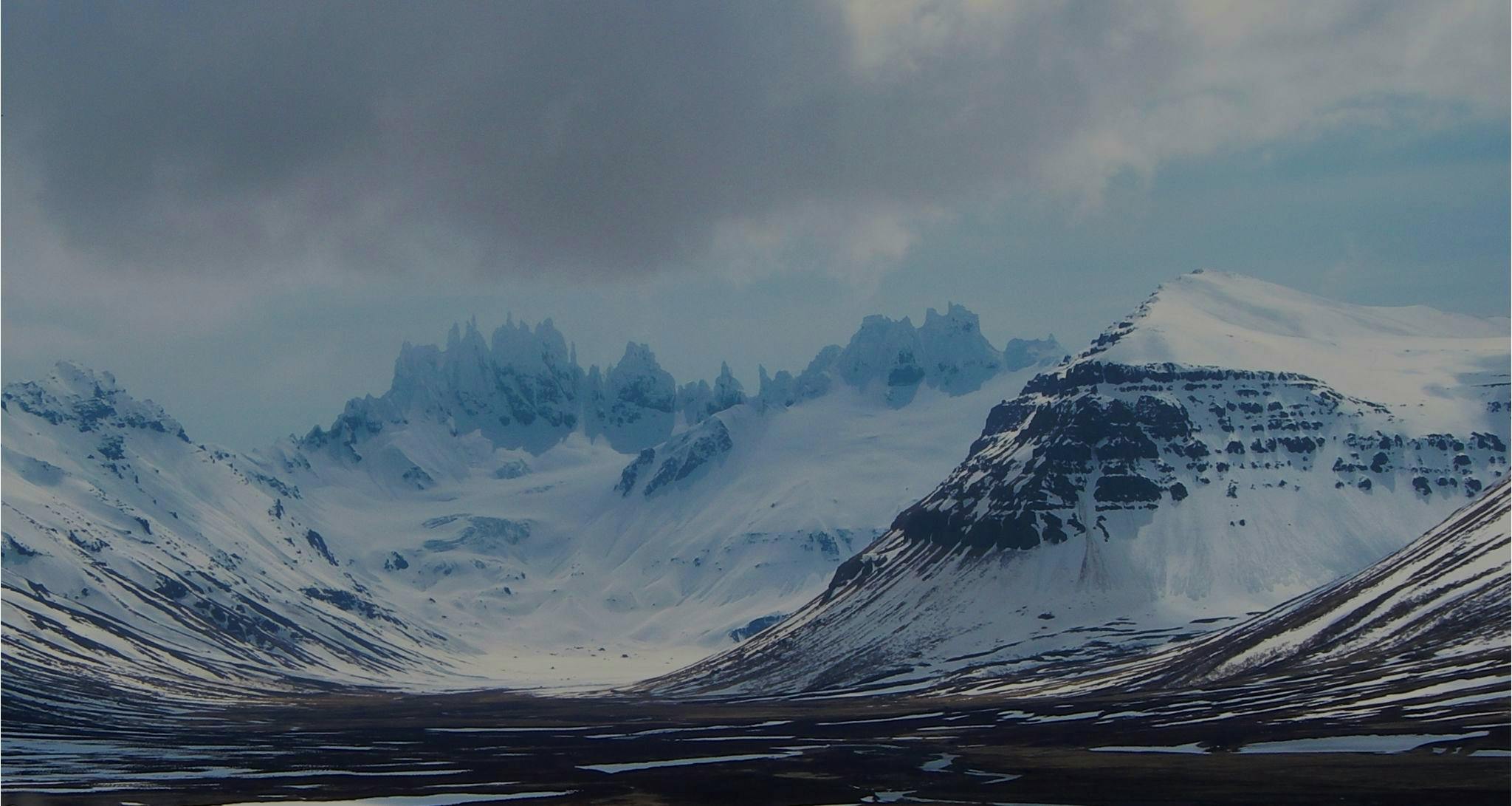 wintery mountain landscape